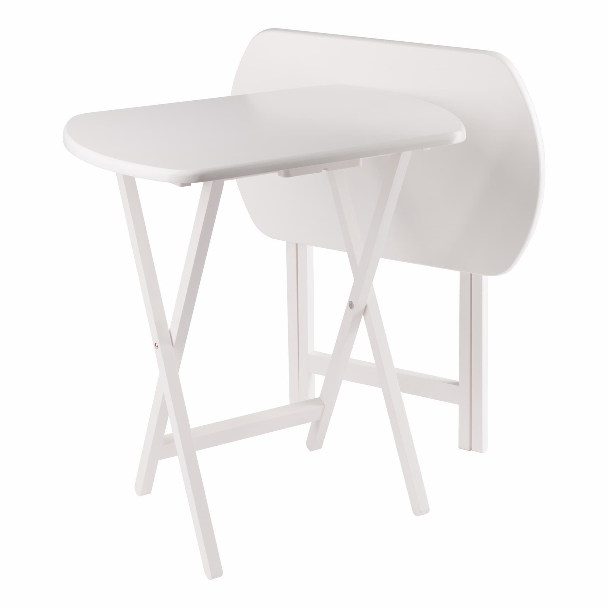 CORBETT 2 Snack Tables, White Finish