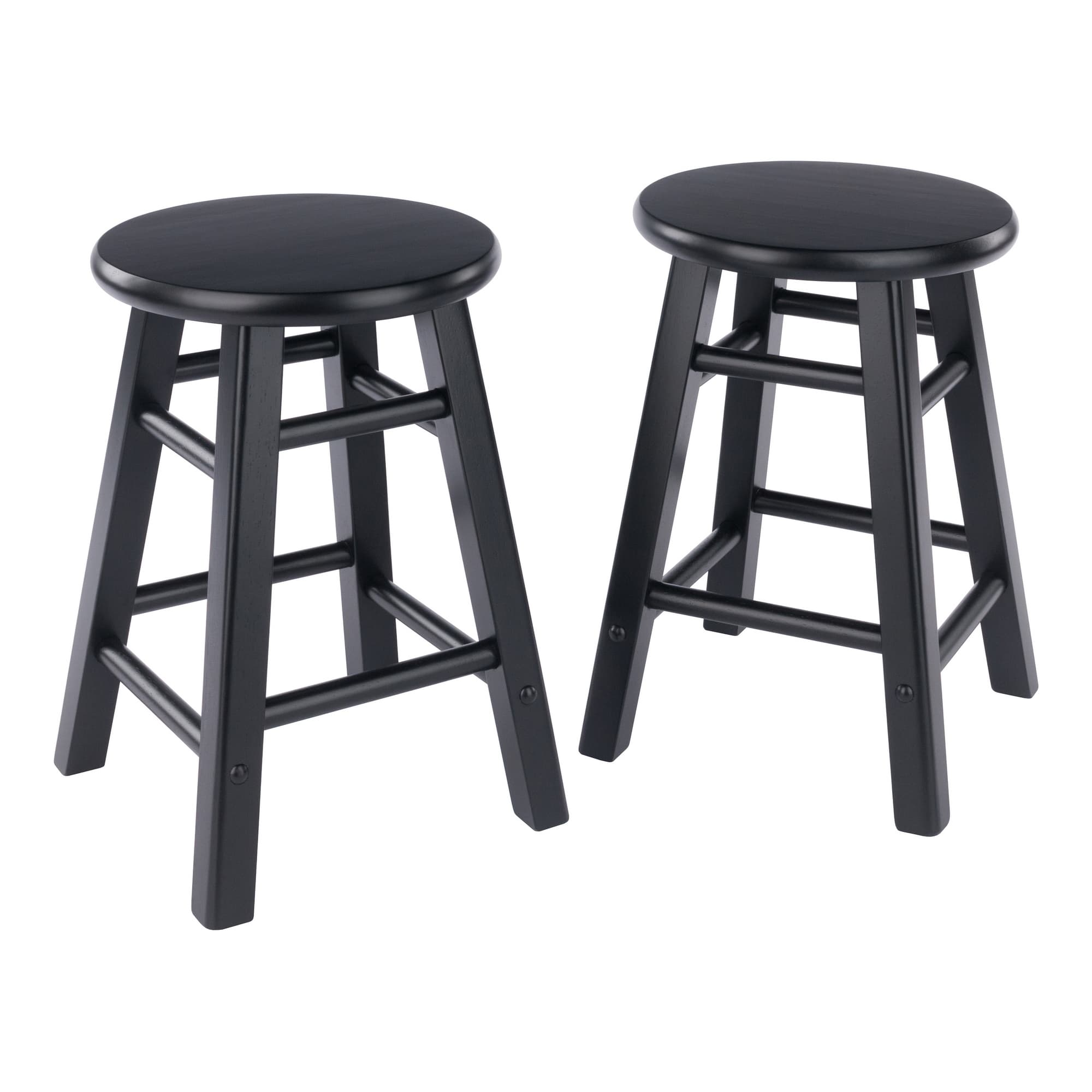 ELEMENT 2 Dining Stools with Square Legs, Black Finish