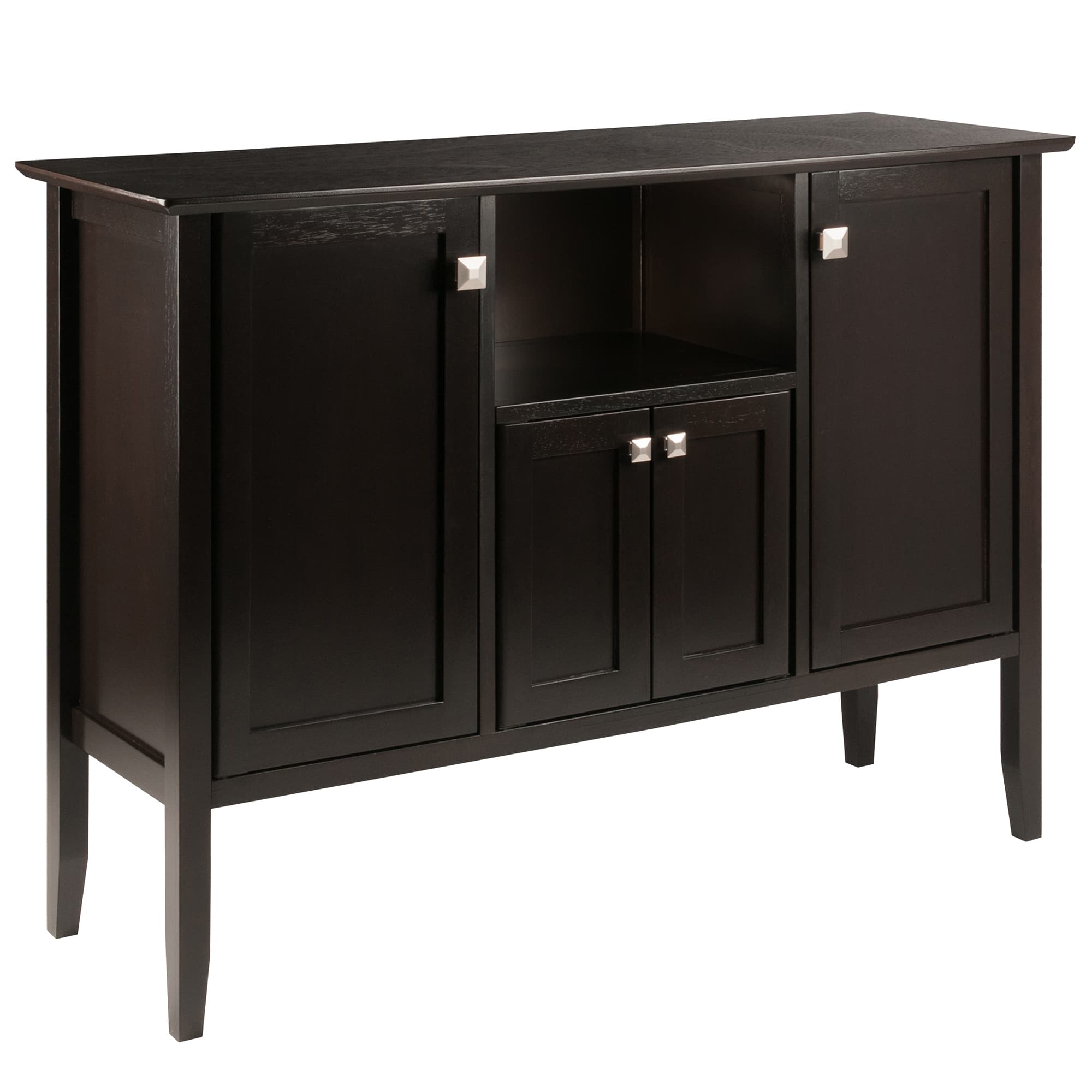 MELBA Buffet Cabinet/Sideboard with 4 Doors & 3 Shelves, Coffee Finish