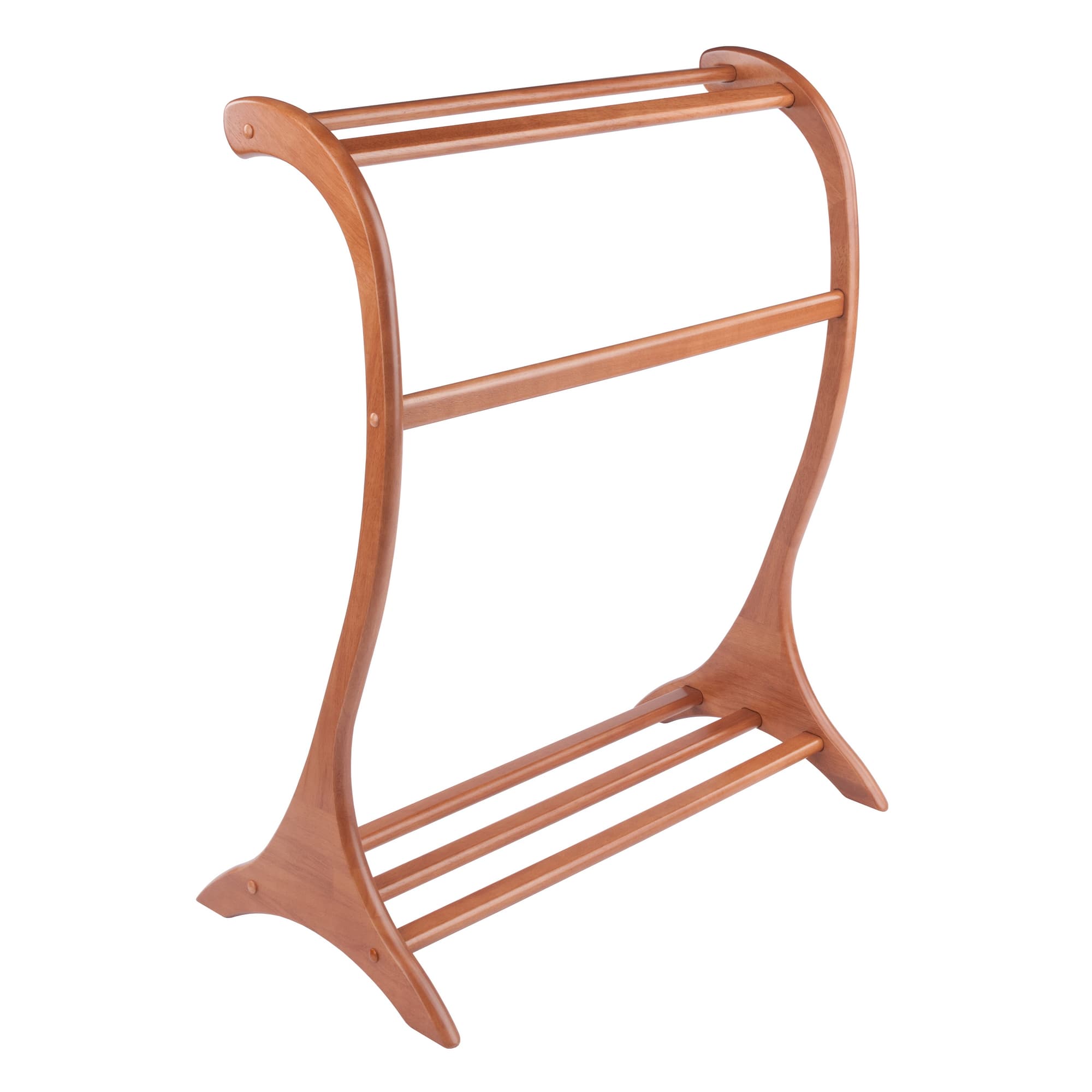 BELLA Blanket Rack, Teak Finish