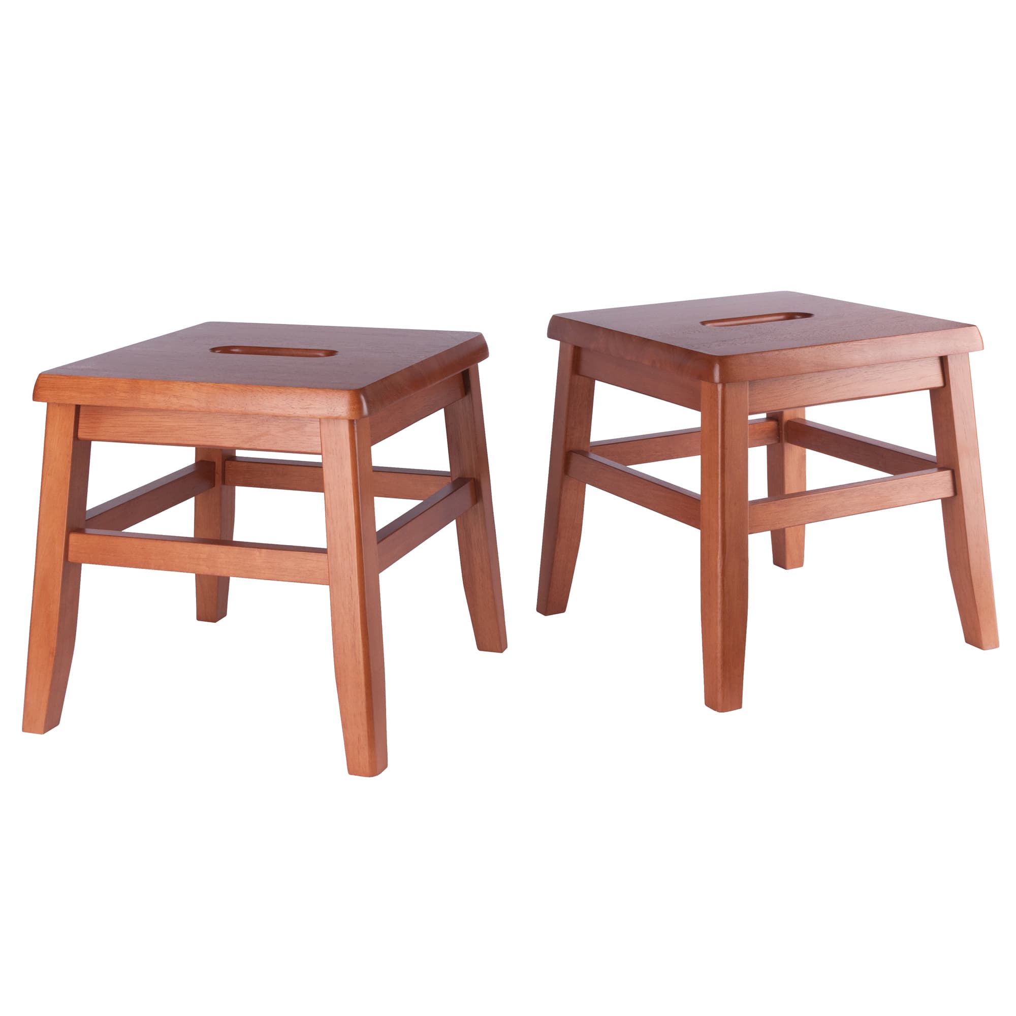 KAYA 2 Conductor Stools, Teak Finish