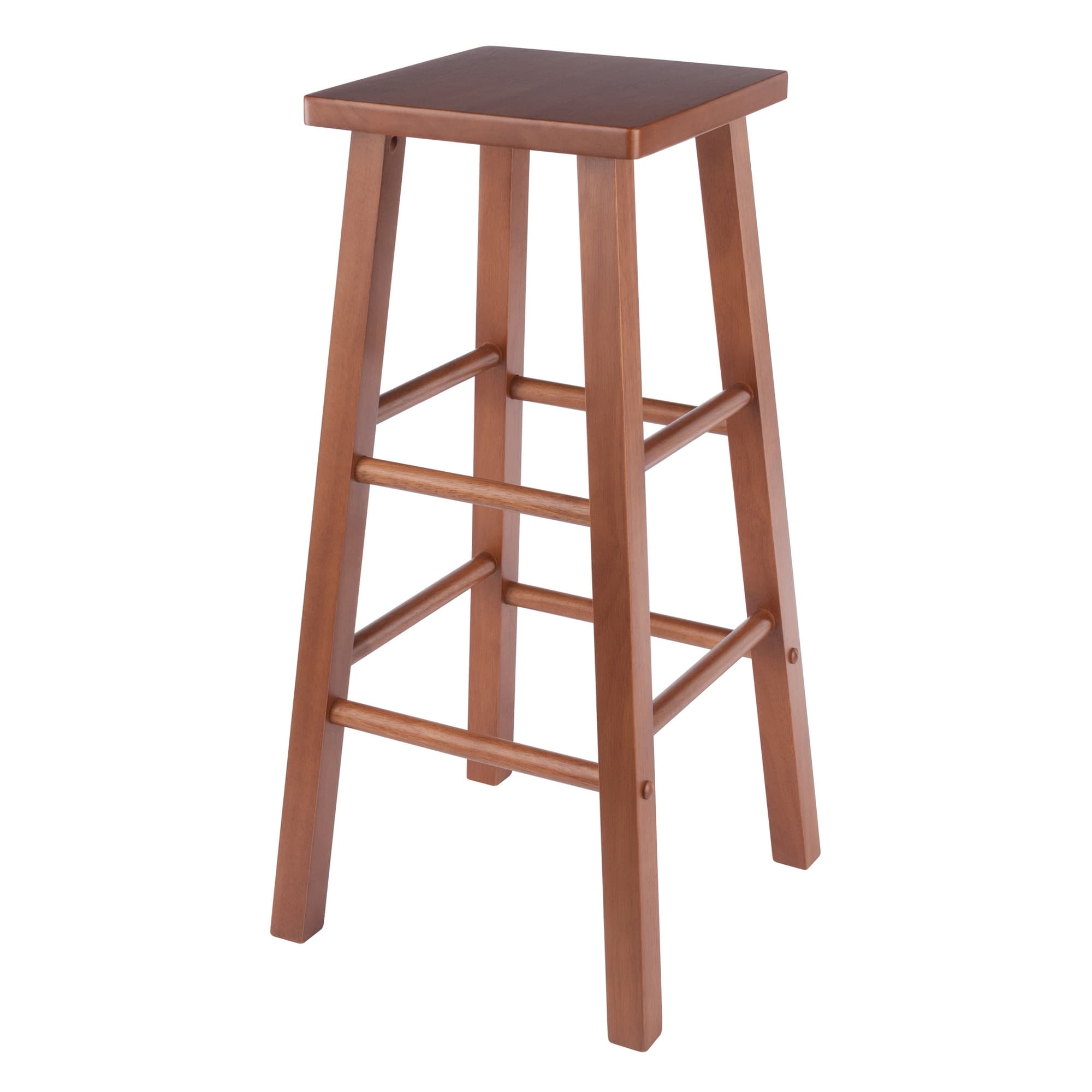 CARRICK Bar Stool with Square Seat, Teak Finish
