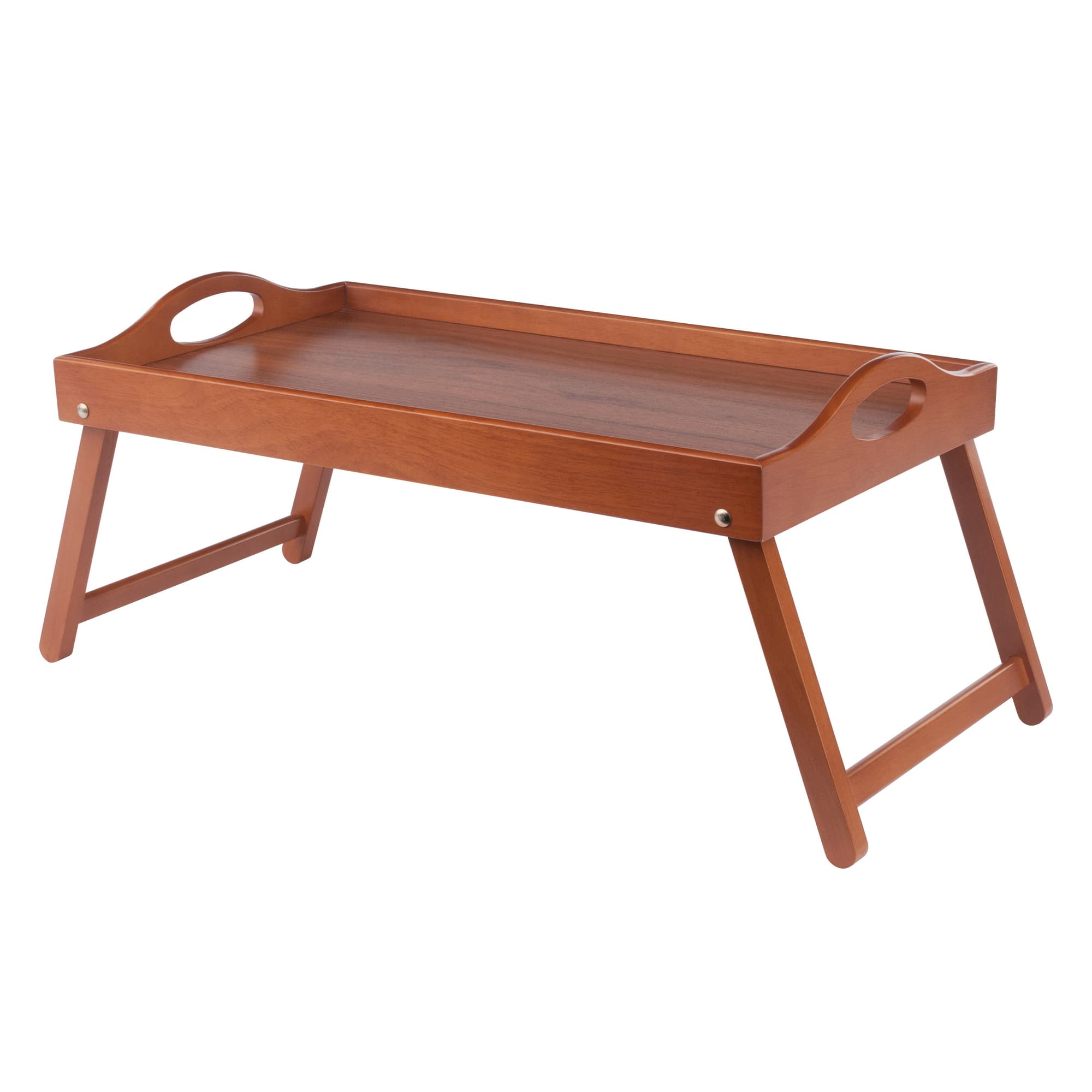 ALANI Breakfast Tray with 2 Handles, Teak Finish