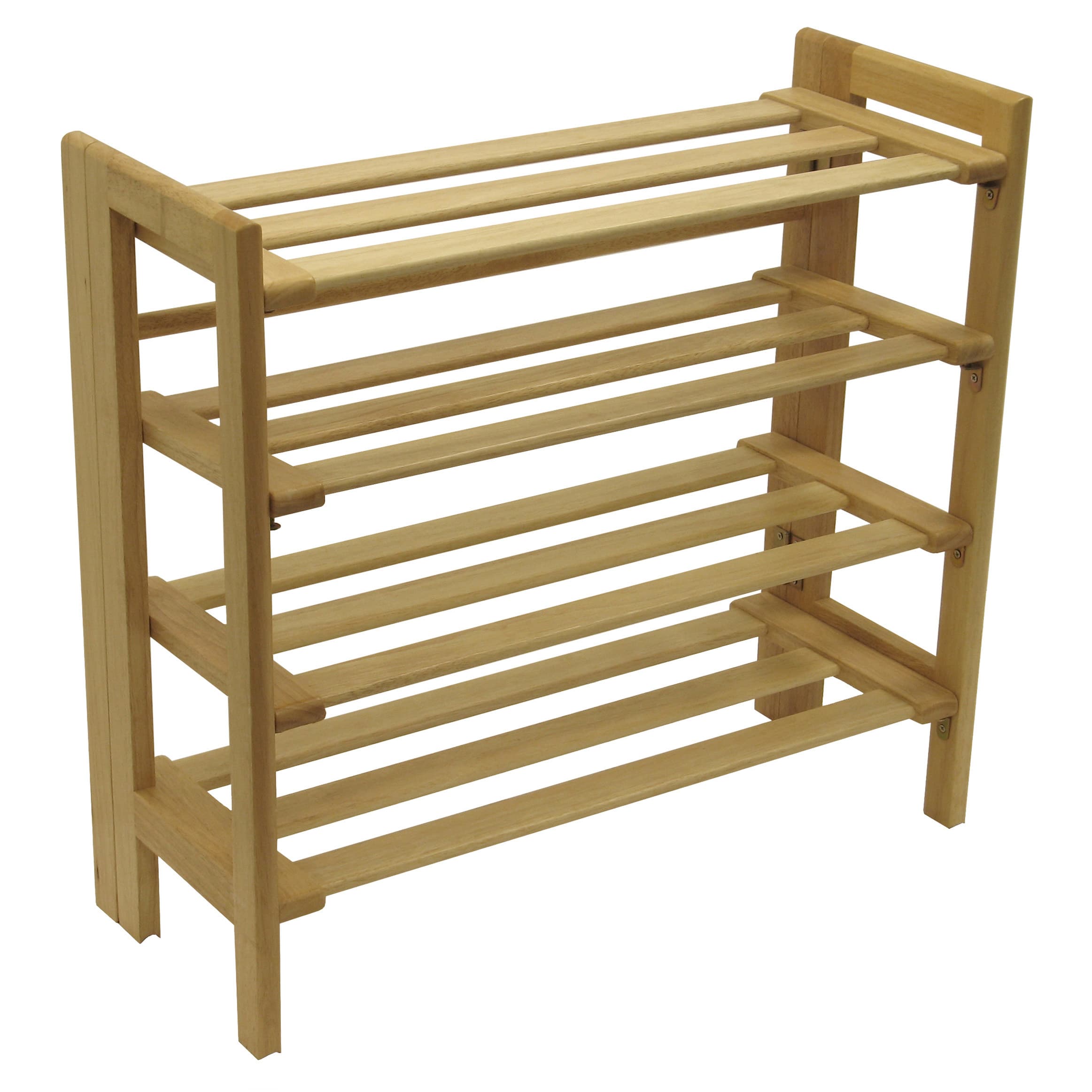 CLIFFORD Foldable Shoe Rack, Natural Finish