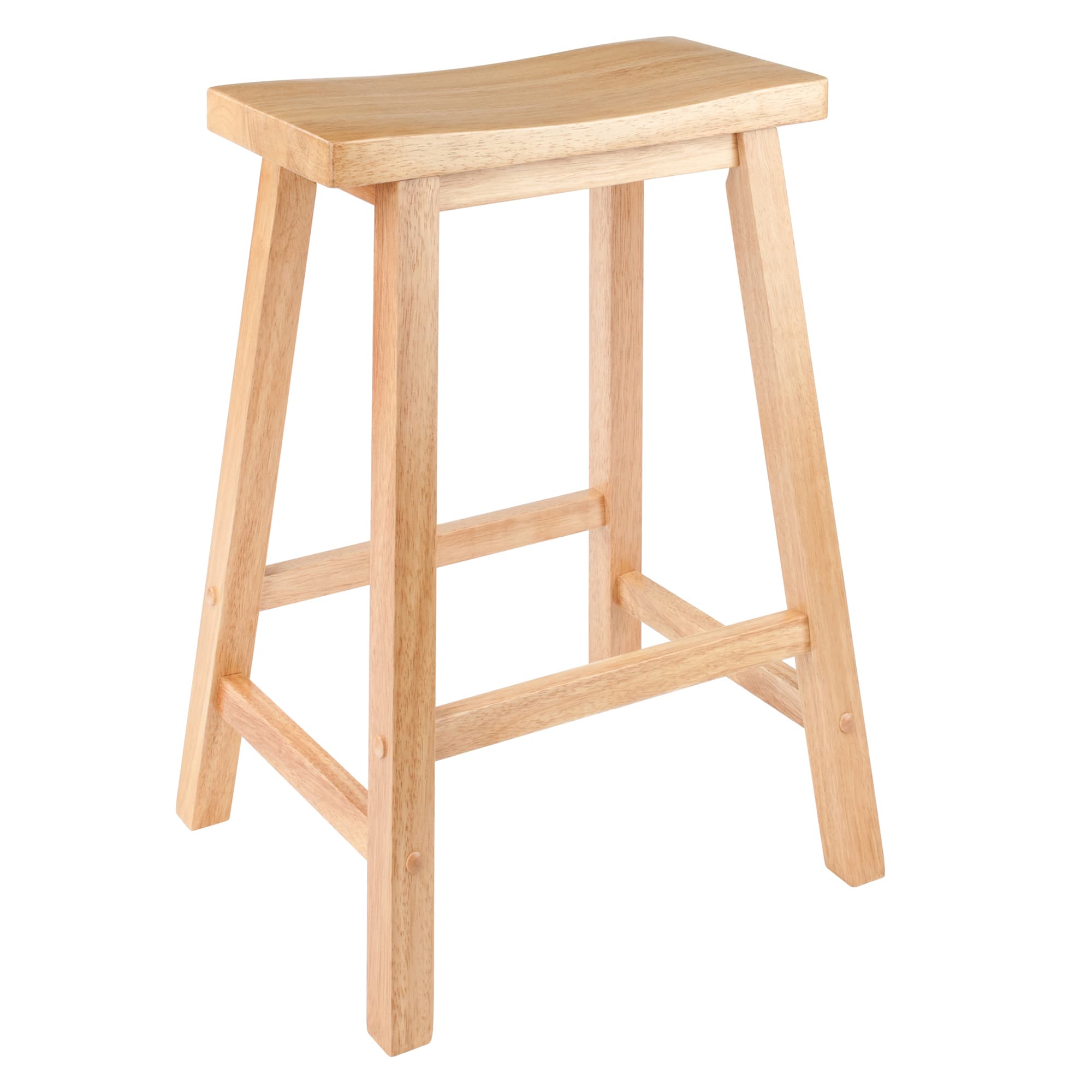 SATORI Counter Stool with Saddle Seat, Natural Finish