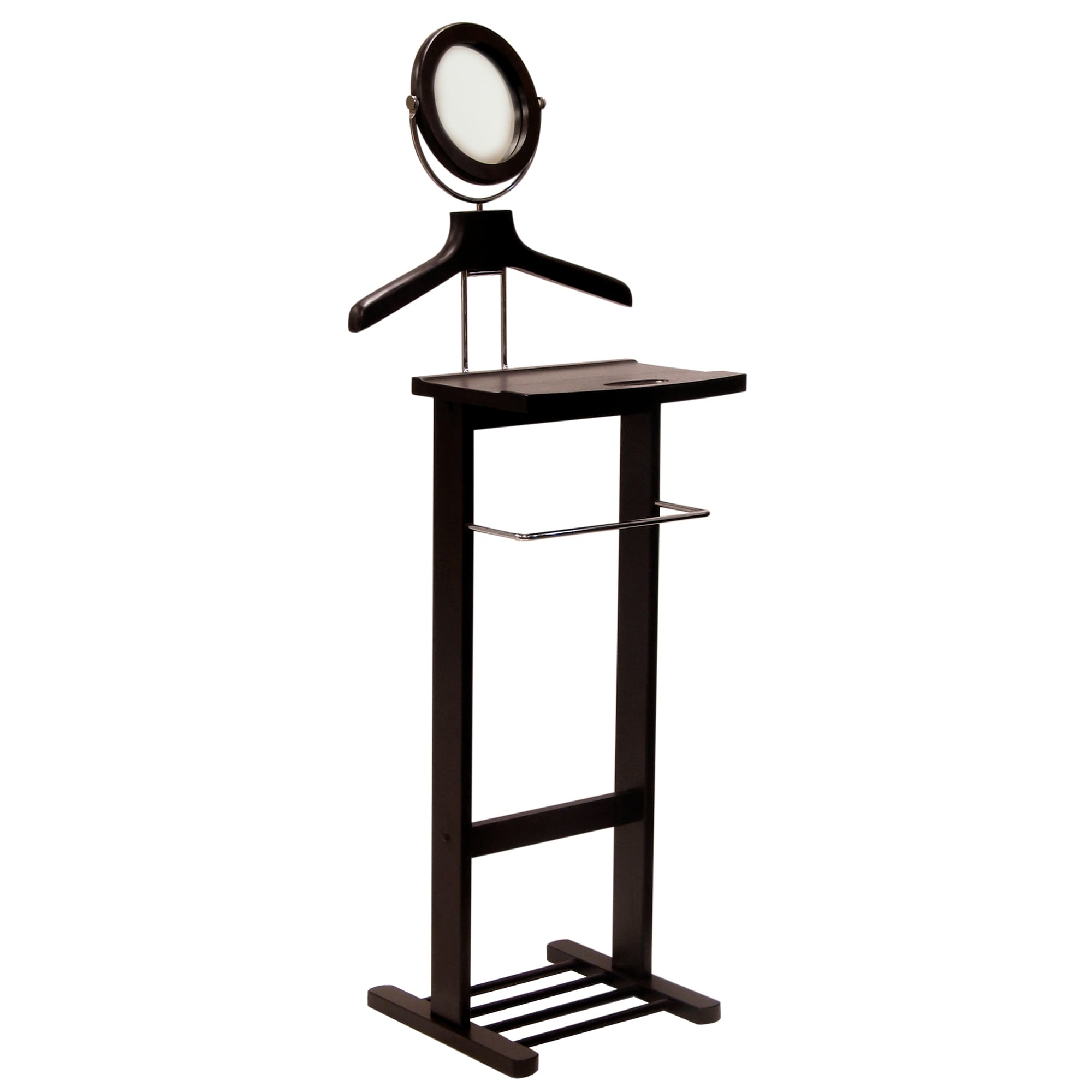 CARSON Valet Stand with Mirror, Espresso Finish