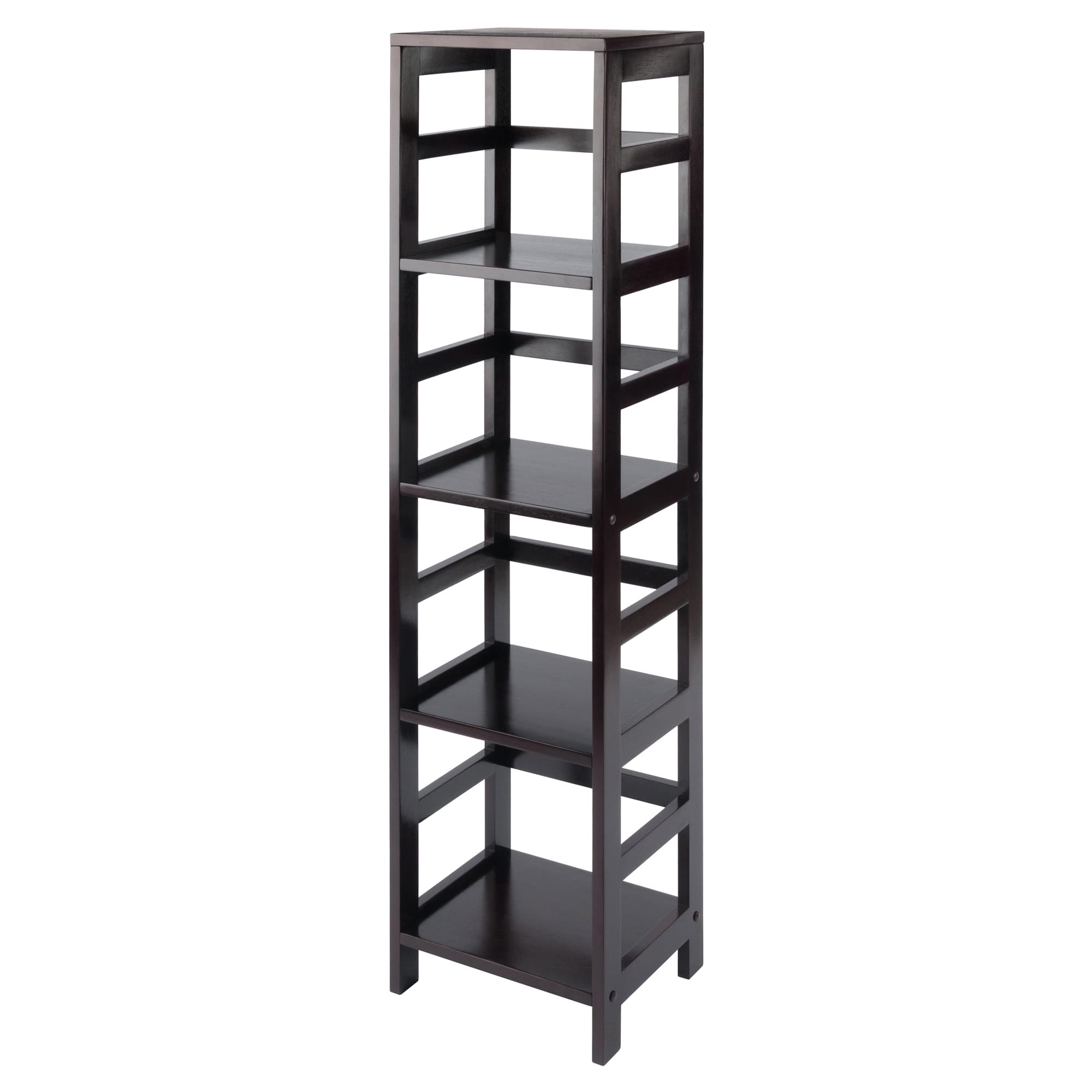 LEO Storage Shelf with 5 Tiers, Espresso Finish