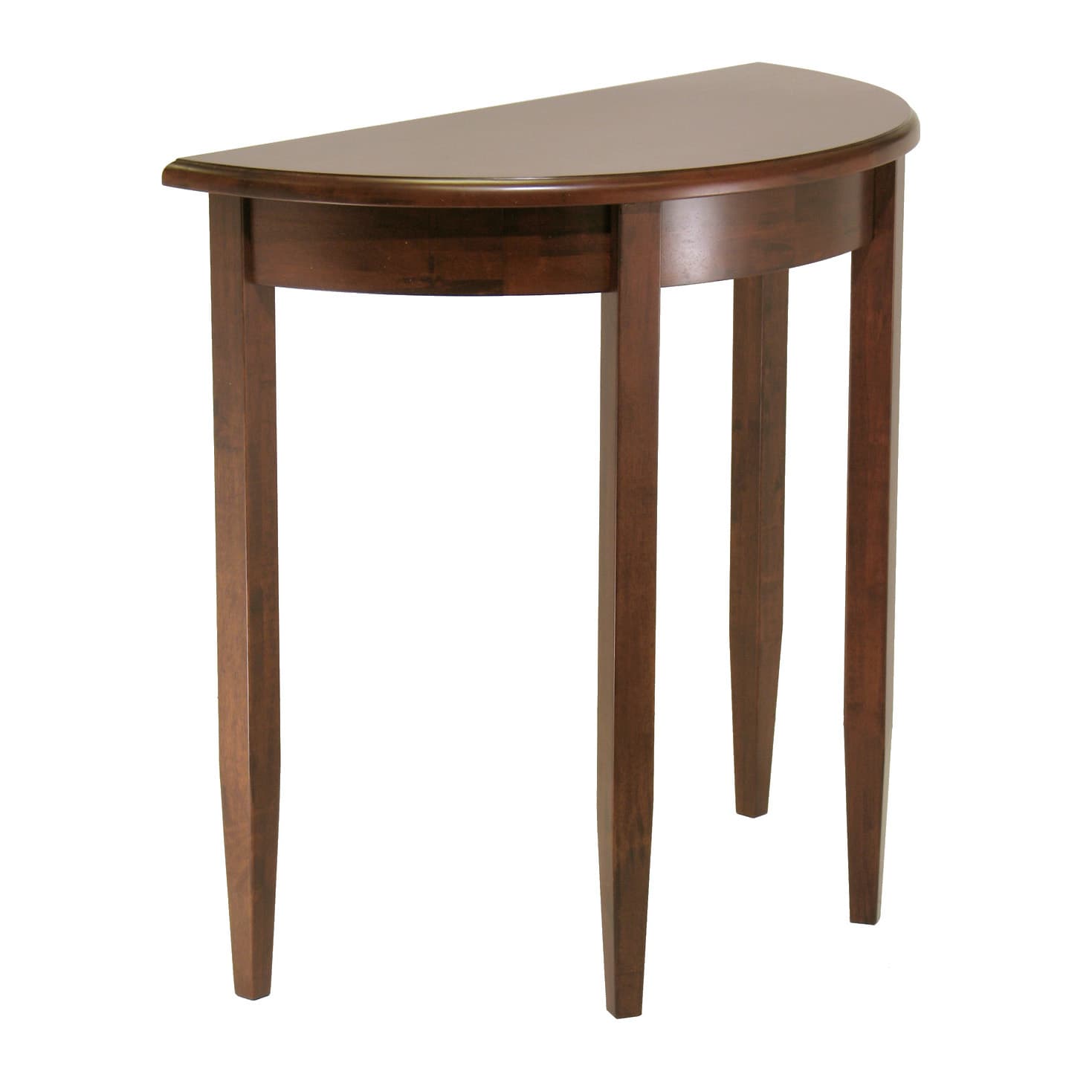 CONCORD Console Table with Half Moon Shape, Walnut Finish