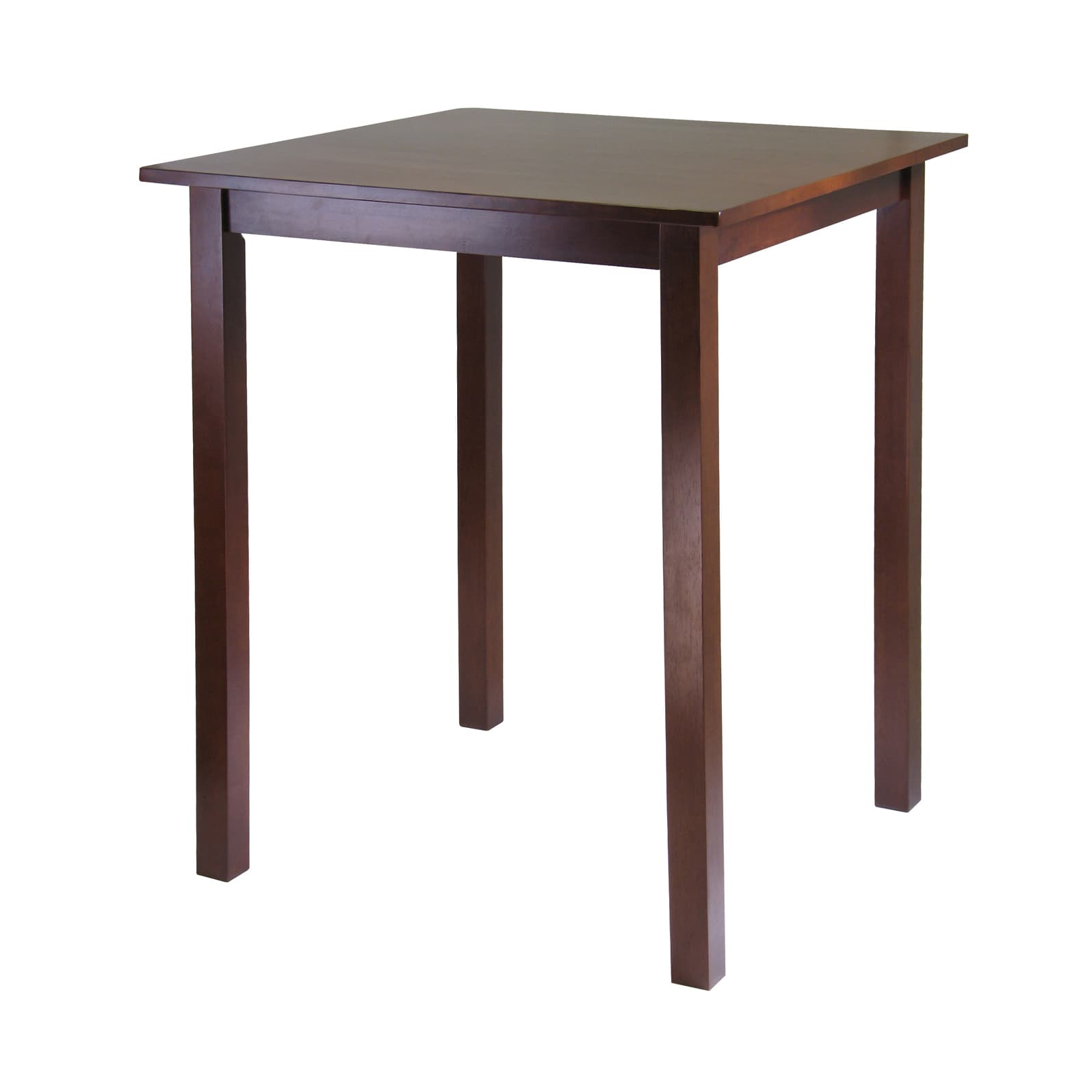 PARKLAND High Table with Straight Legs, Walnut Finish