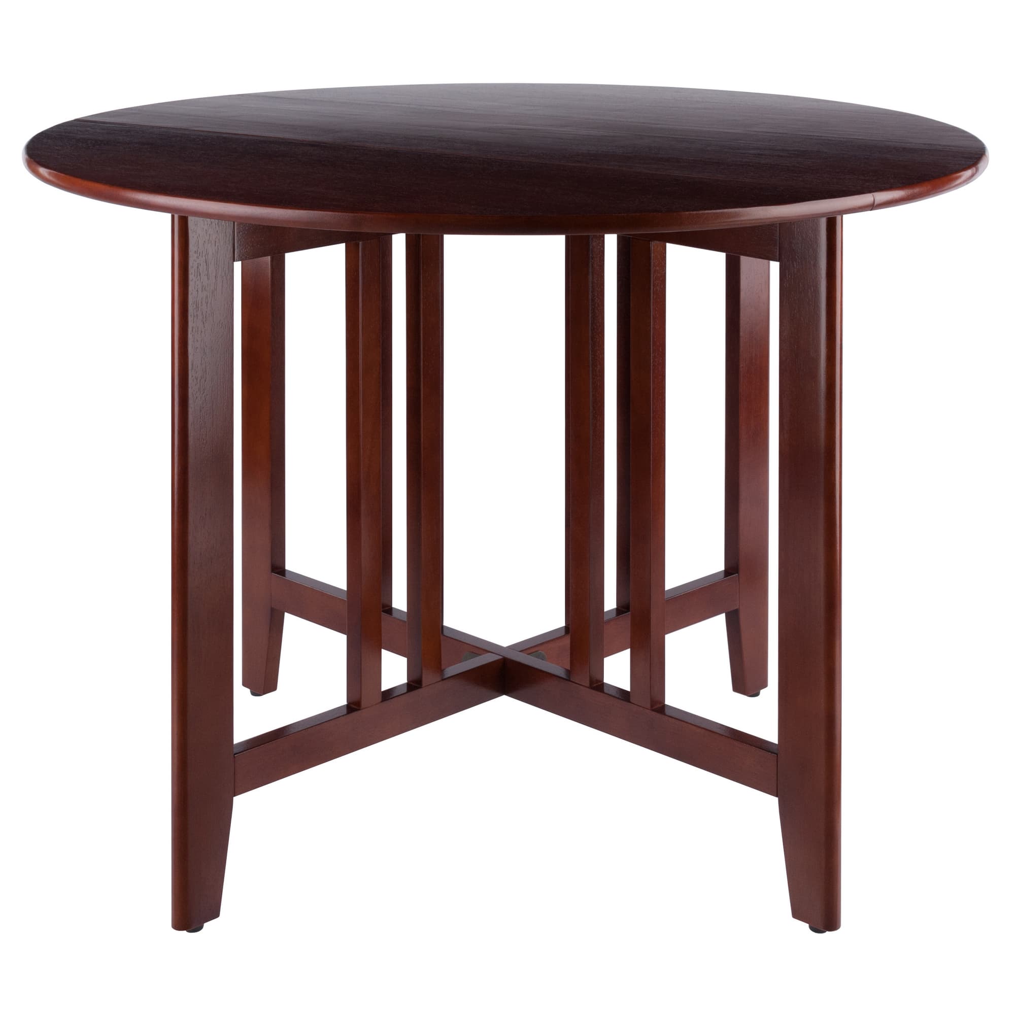 ALAMO Double Drop Leaf Table with Folding Gate Legs, Walnut Finish