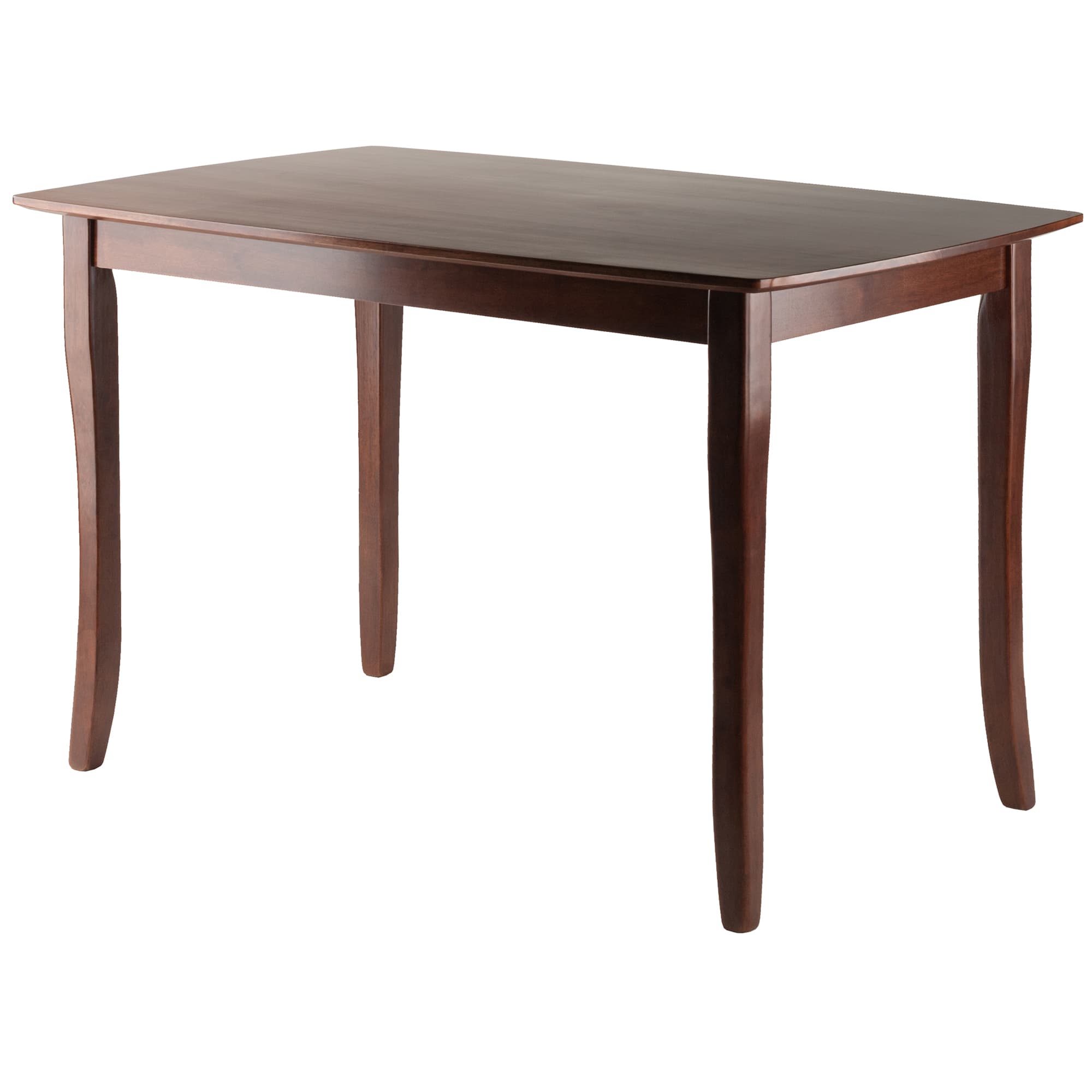 INGLEWOOD Dining Table with Curved Legs, Walnut Finish