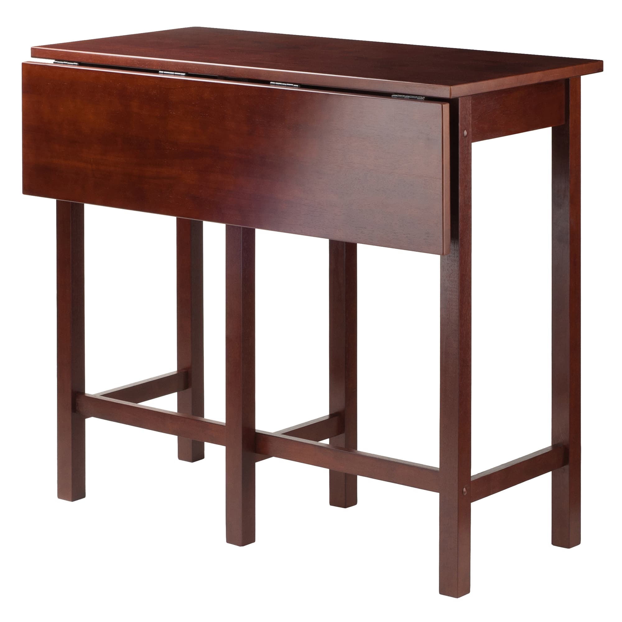 LYNNWOOD Drop Leaf Extension High Table, Walnut Finish