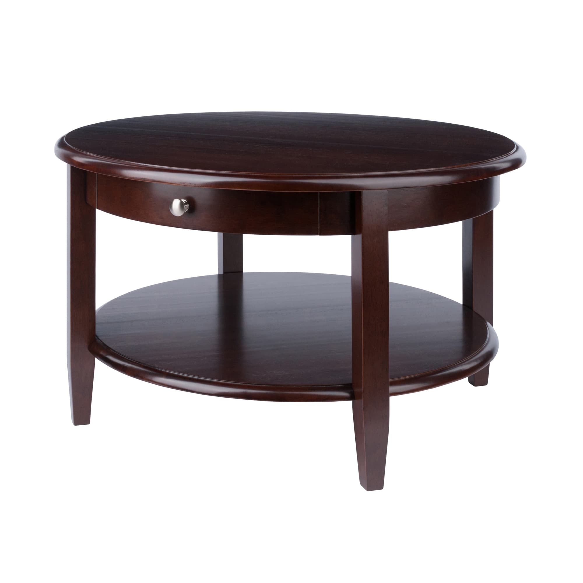CONCORD Coffee Table with Drawer & Shelf, Walnut Finish
