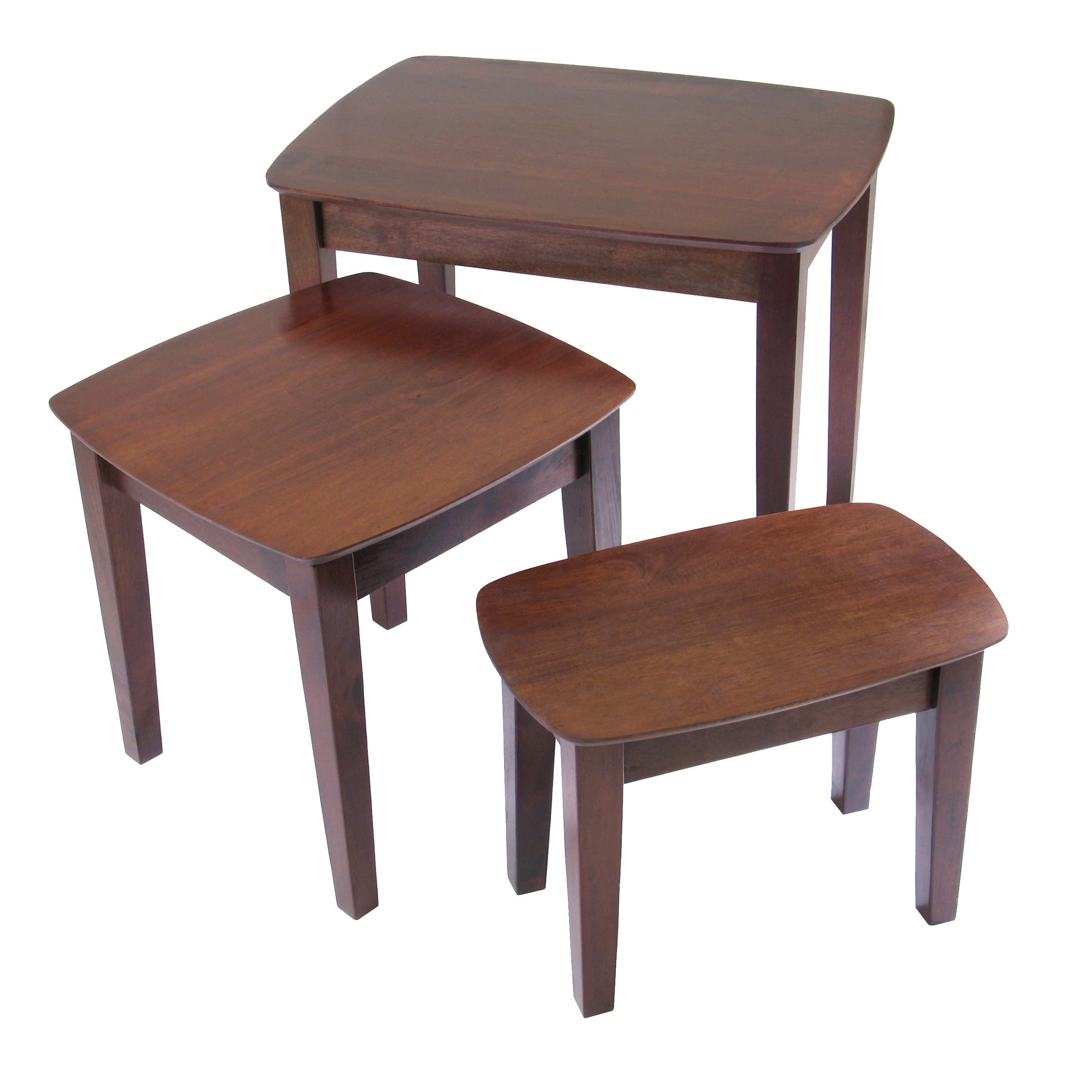 BRADLEY 3 Nesting Tables, Walnut Finish