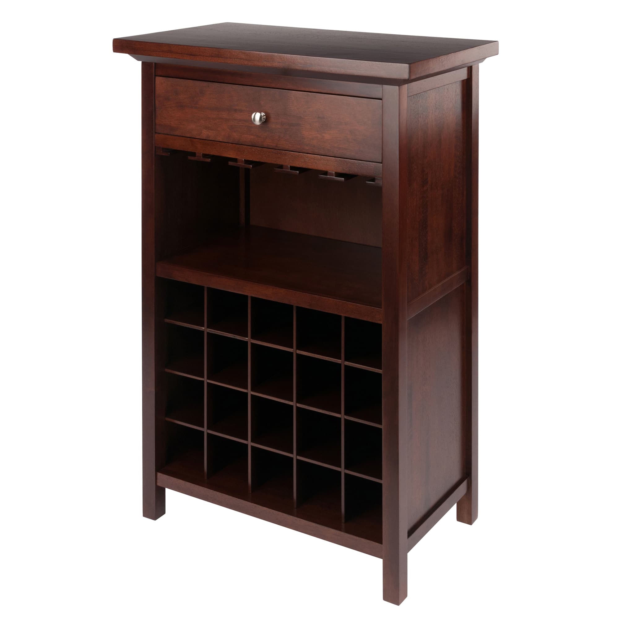 CHABLIS Wine Cabinet, Walnut Finish