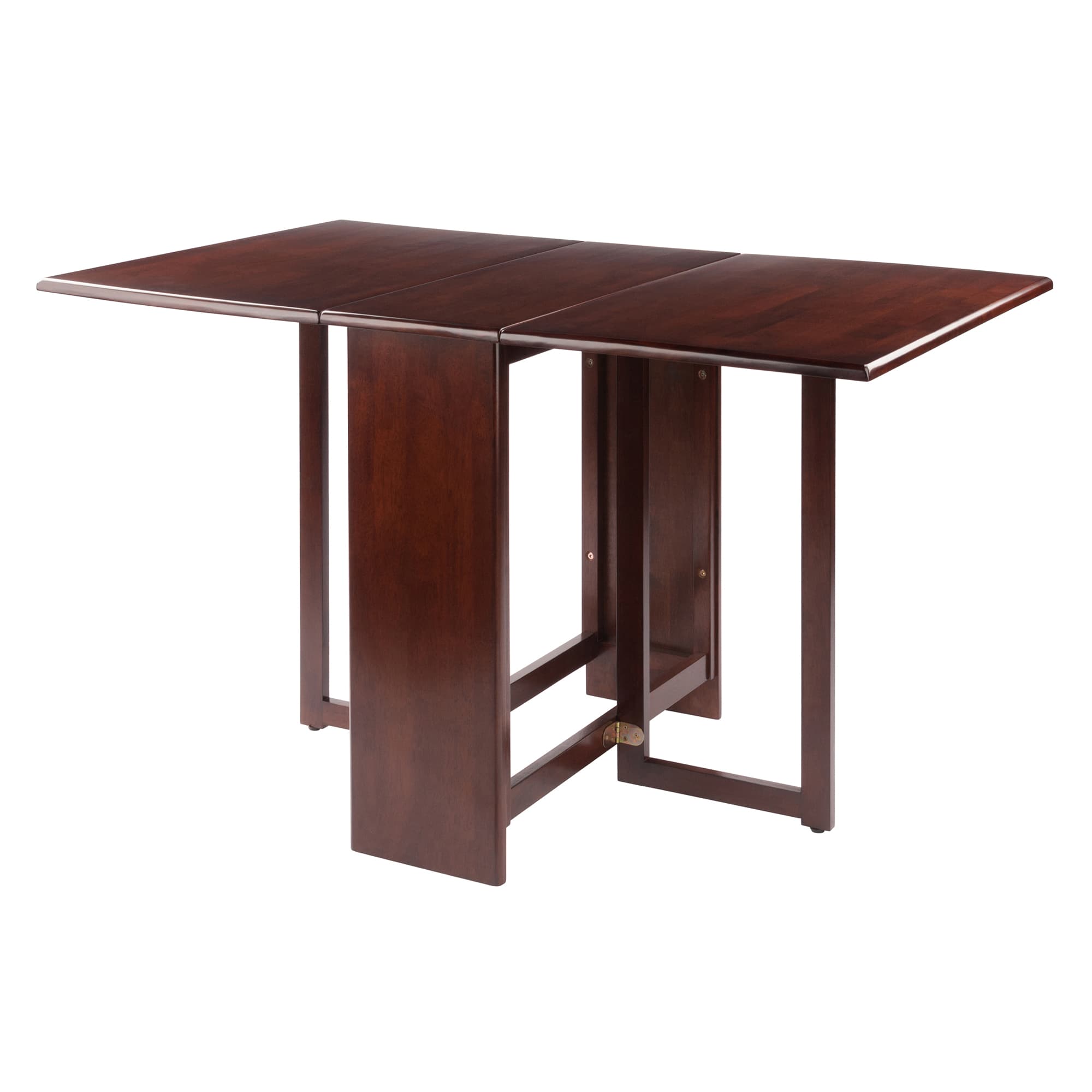 CLARA Drop Leaf Dining Table with Folding Gate Legs, Walnut Finish