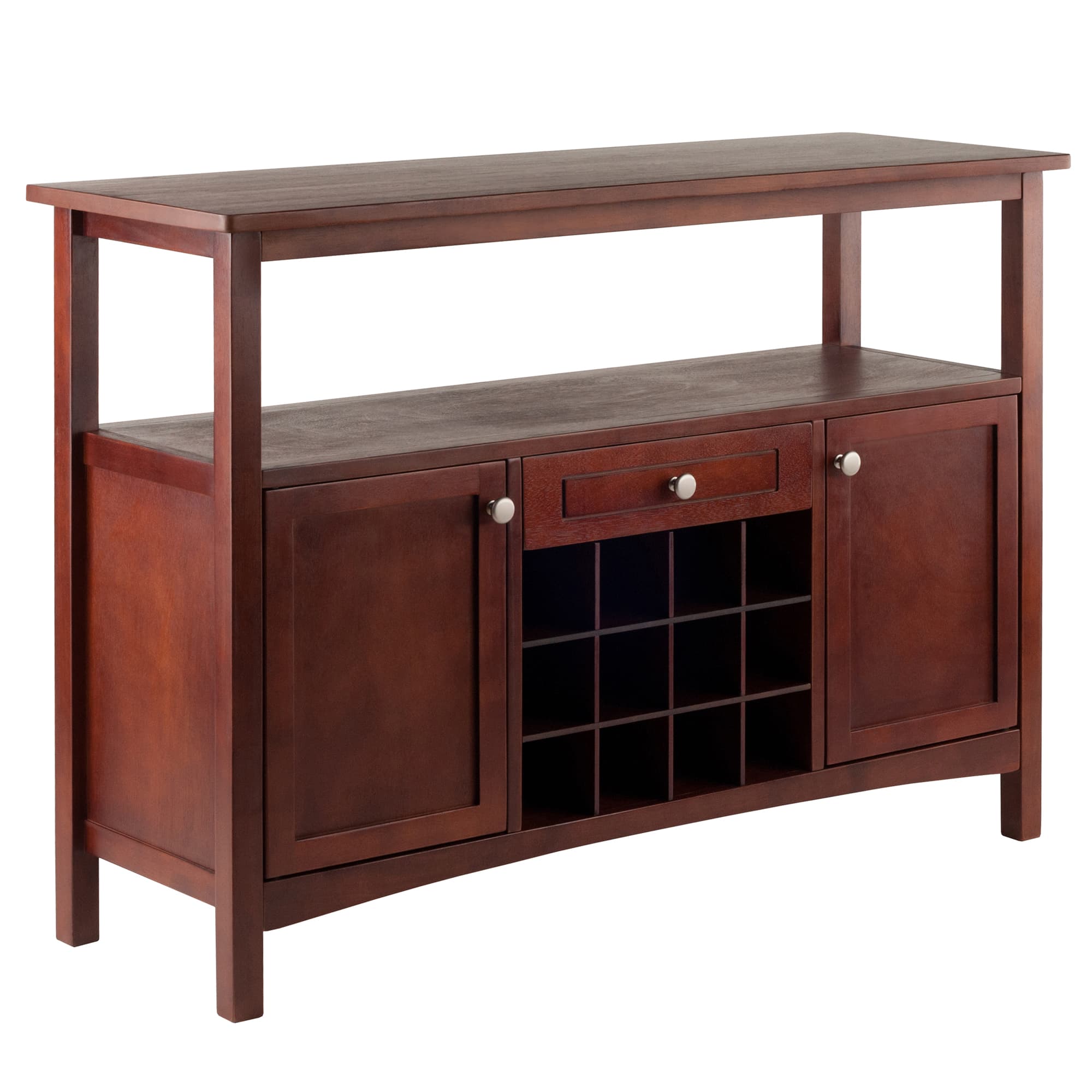 COLBY Buffet Cabinet/Sideboard with Shelf,Drawer & 2 Cabinets, Walnut Finish